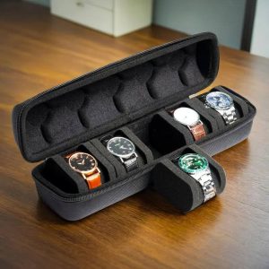 5-Slot Watch Travel Box